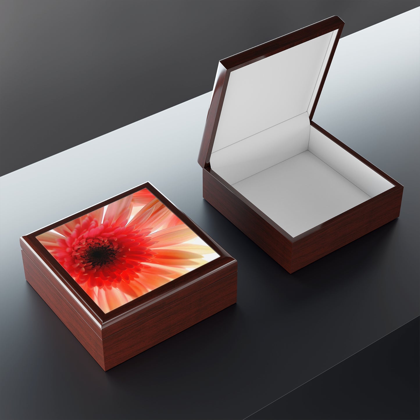 Ethereal Pink Daisy Jewelry Box
