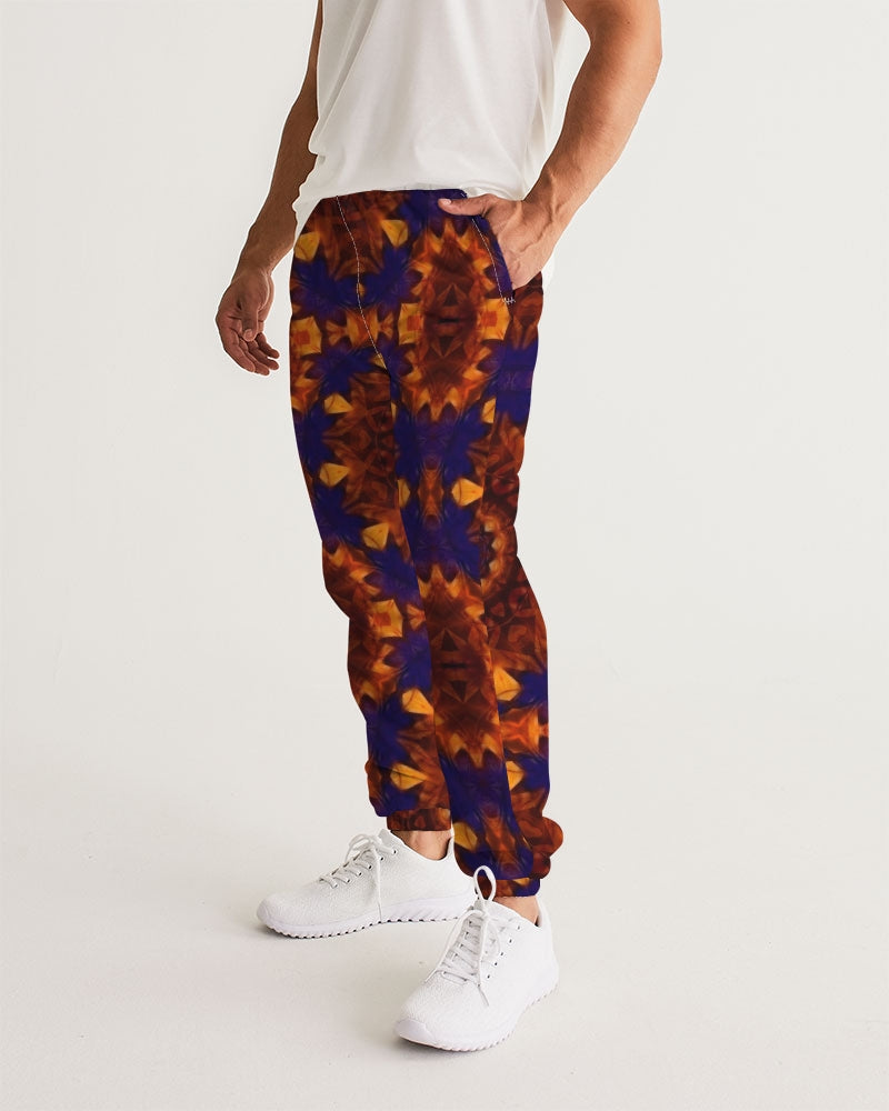 Blue Orange Red Kaleidoscope Men's All-Over Print Track Pants