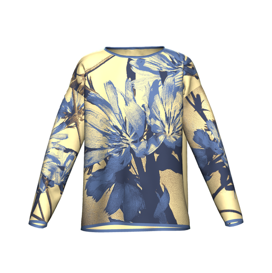 Blue Wildflowers Sweater