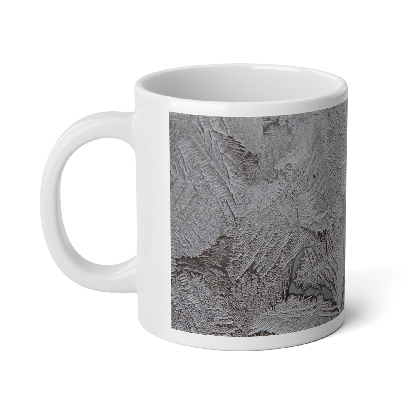20oz Frost Pattern Mug — Large Jumbo Coffee Cup with Window Frost Design