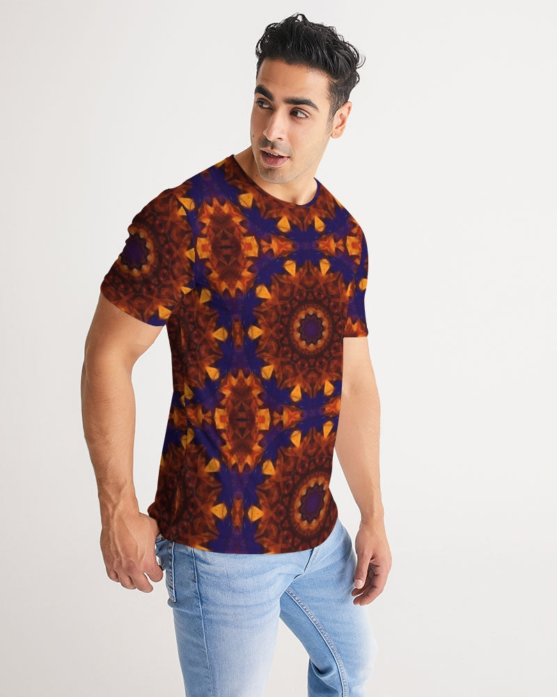 Blue Orange Red Kaleidoscope Men's All-Over Print Tee