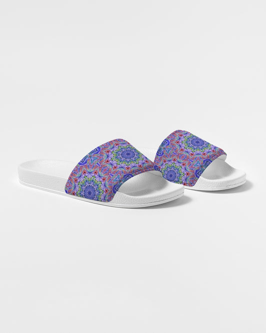 Blue Red Kaleidoscope Women's Slide Sandal