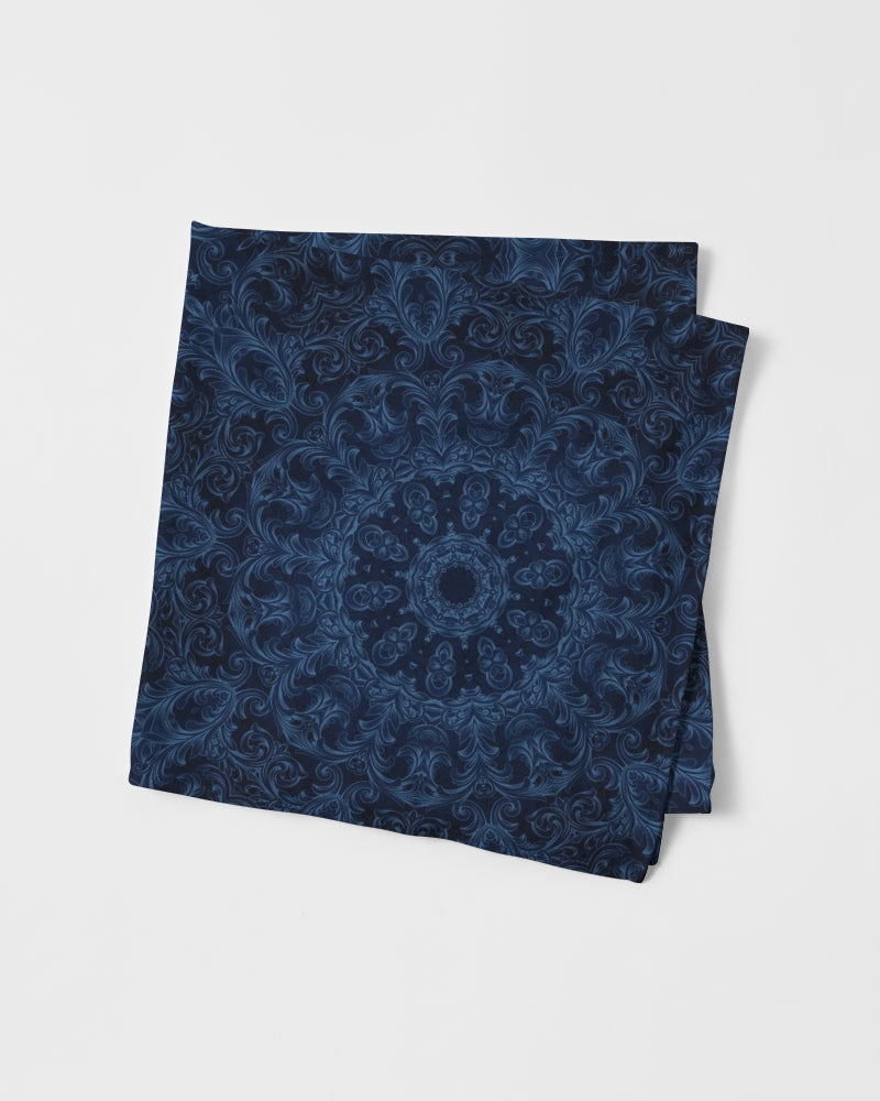 Blue Faux Velvet Kaleidoscope Bandana Set
