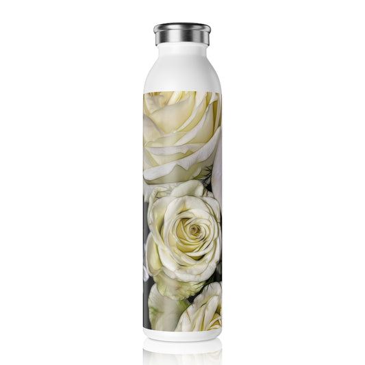 November Flowers 4 Slim Water Bottle | Perfect for Fitness, Eco-Friendly Lifestyle, Gifts, Weddings, and Daily Hydration