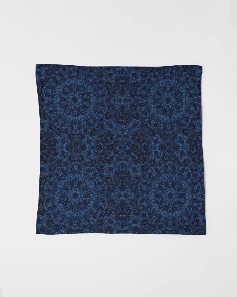 Blue Faux Velvet Kaleidoscope Bandana Set