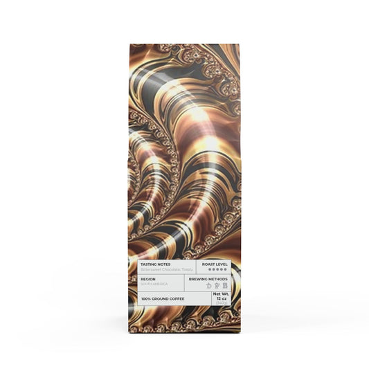 Swirls Fractal Party Favor Bitterroot Coffee Blend (Dark French Roast)