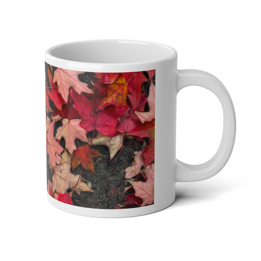 Maple Leaves In October 3 Jumbo Mug | Cozy Coffee Cup for Fall, Thanksgiving Gift, Seasonal Kitchen Decor, Nature Lover's Mug