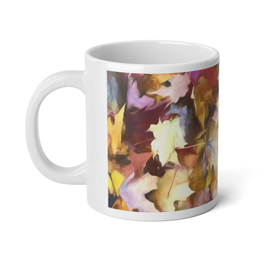 Fall Leaves Bright Jumbo Mug | Cozy Coffee Cup for Fall, Perfect Gift for Thanksgiving, Home Decor, Hot Beverage Lover