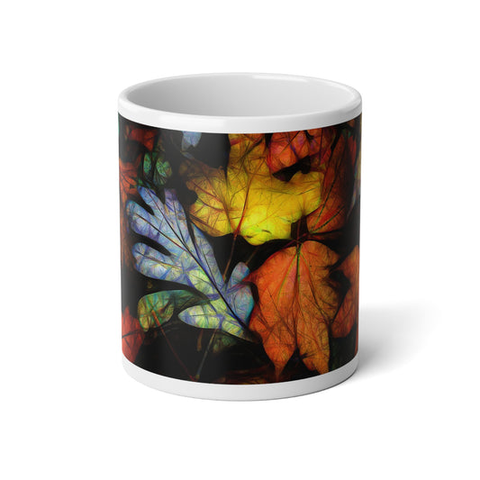 Mid October Leaves 2 Jumbo Mug, Cozy Coffee Cup, Fall Kitchen Decor, 20oz Mug, Seasonal Gift, Harvest Coffee Mug