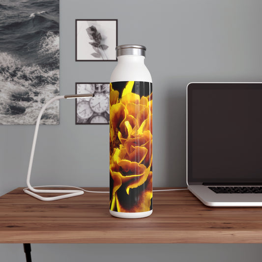 Marigold Center Slim Water Bottle, Vibrant Flower Print, Reusable Hydration Gift, Eco-Friendly Drinkware, Summer Picnic Essential, Nature Lover [...]