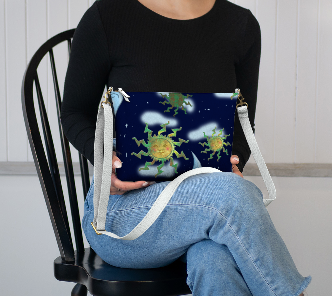 Antique Sun Vegan Crossbody Purse