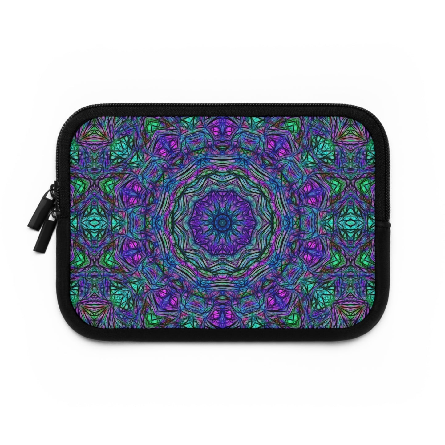Blue Green Purple Kaleidoscope Laptop Sleeve