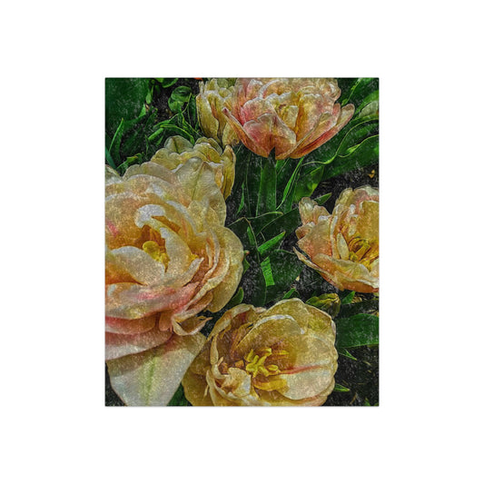 Early Summer Flowers Crushed Velvet Blanket