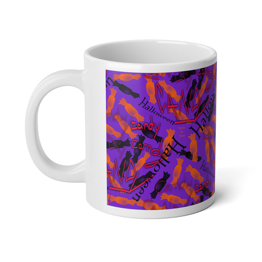Halloween Candy Jumbo Mug, 20oz | Spooky Candy Vibes | Fall Decor, Halloween Gift, Coffee Lover's Mug, Pumpkin Spice Cup, Unique Kitchenware