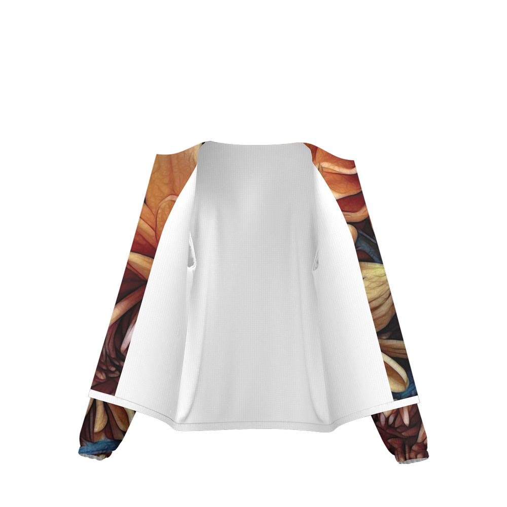 October Flowers 8 Unisex Lightweight Hooded Windbreaker- Water Resistant