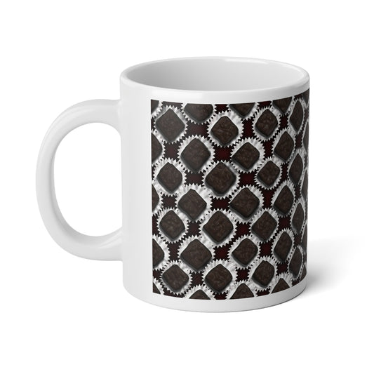 Box of Chocolates Jumbo Mug for Coffee Lovers, Large Artisan Drinkware, Unique Gift for Housewarming, Birthday, or Everyday Use