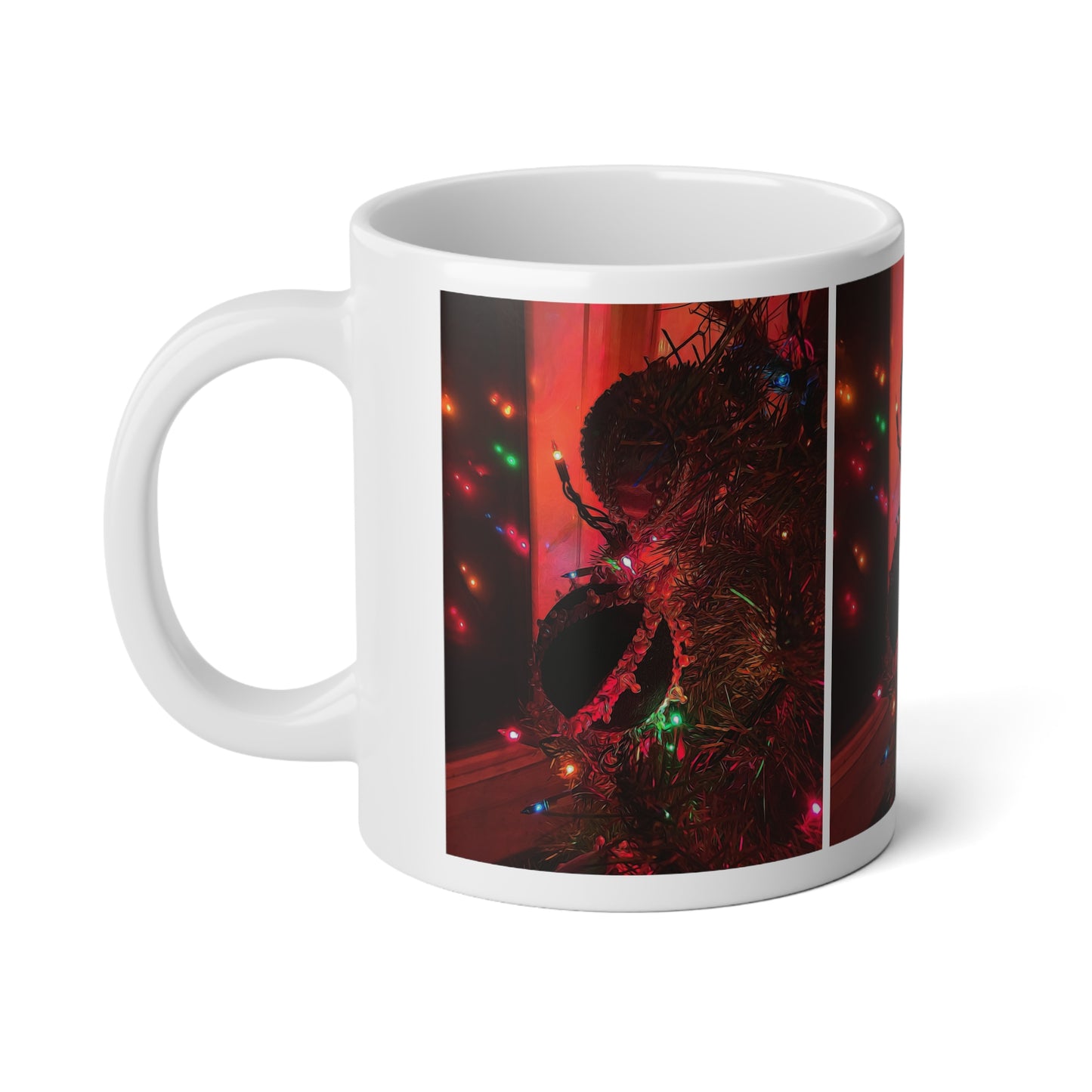 Christmas Tree Lights 20oz Jumbo Mug — Festive Holiday Coffee Cup