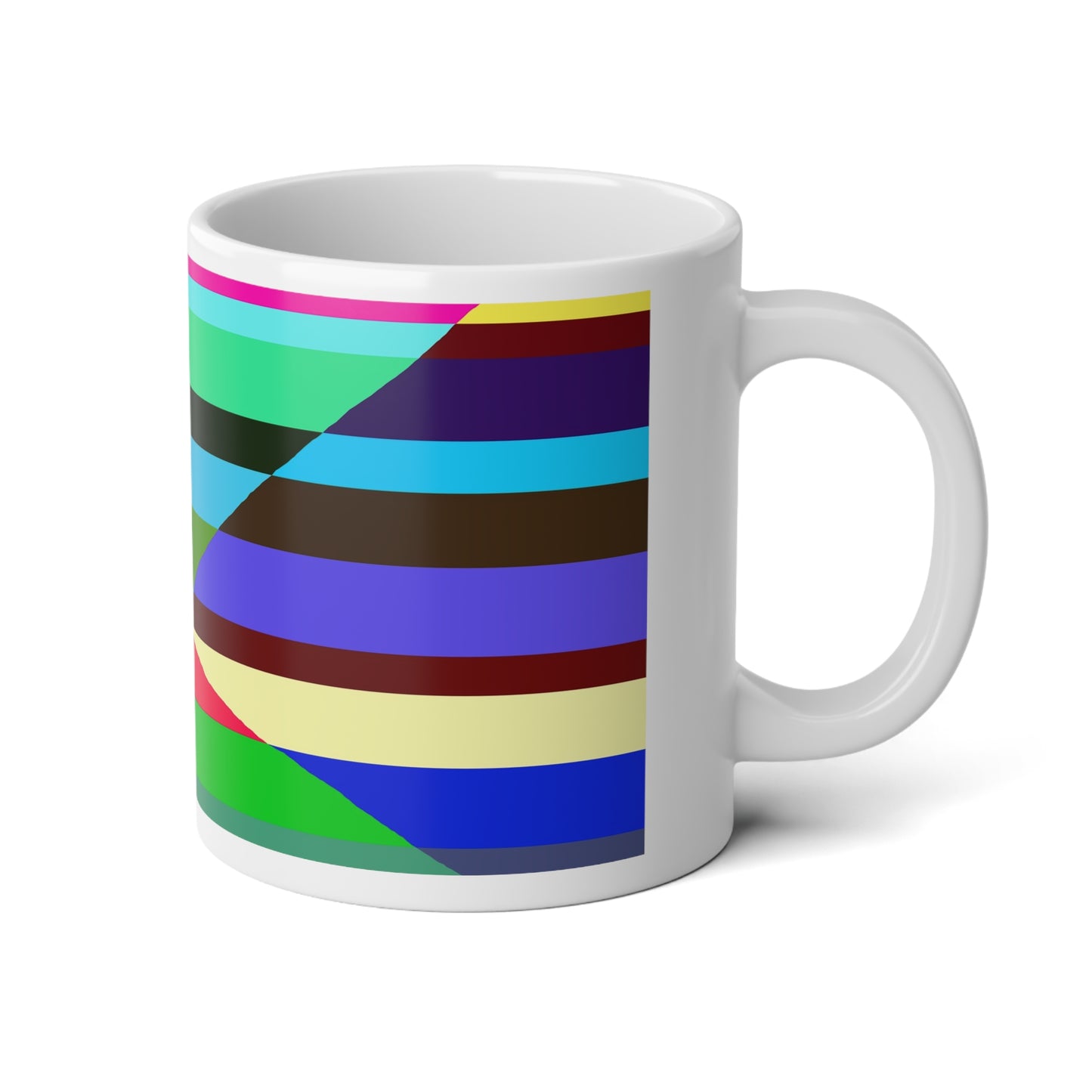 Stripes Interrupted Jumbo Mug - 20oz for Coffee Lovers