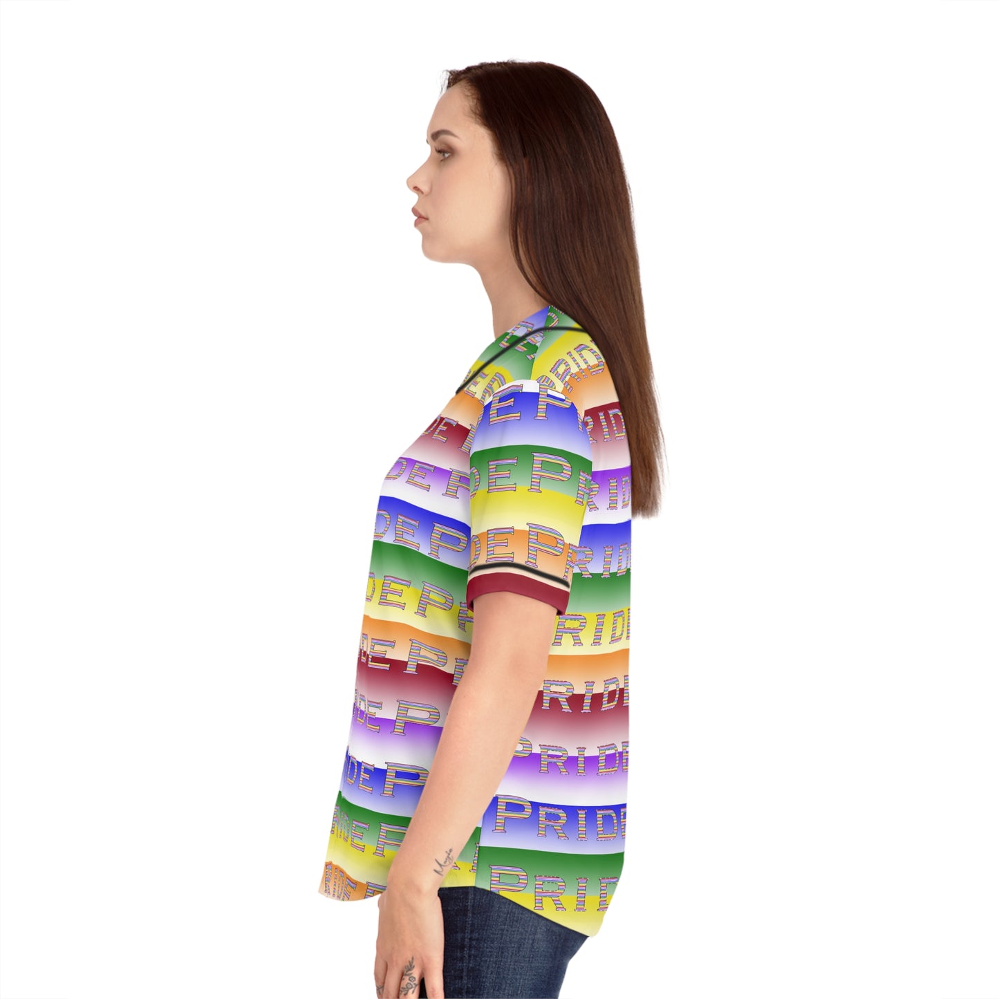 Pride LGBTQ Women's Baseball Jersey (AOP)