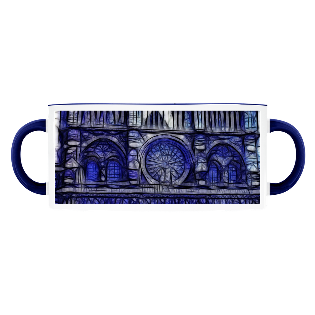 Cathedral In Blue Accent Mugs