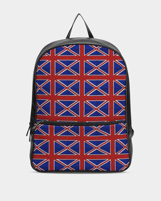British Flag Pattern Classic Faux Leather Backpack