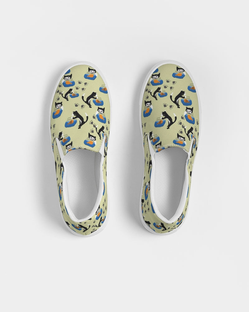Cat and a Fishbowl Women's Slip-On Canvas Shoe