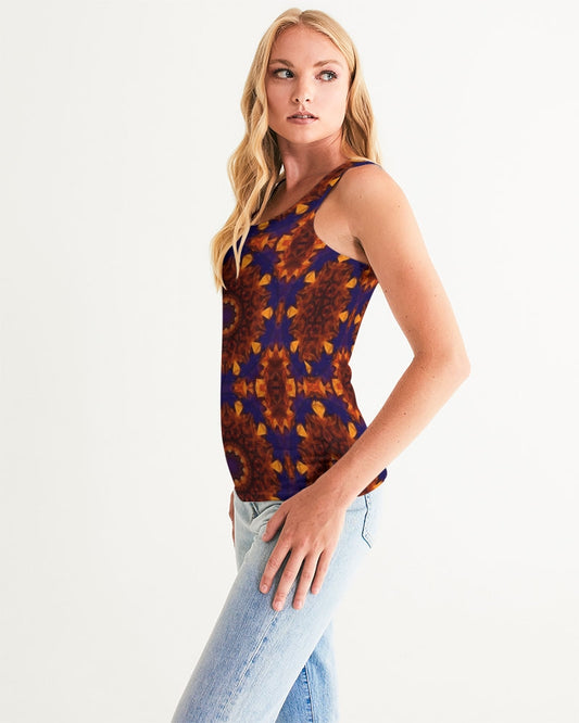Blue Orange Red Kaleidoscope Women's All-Over Print Tank