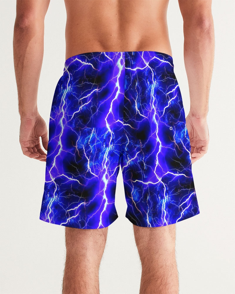 Blue Lightning Men's All-Over Print Swim Trunk