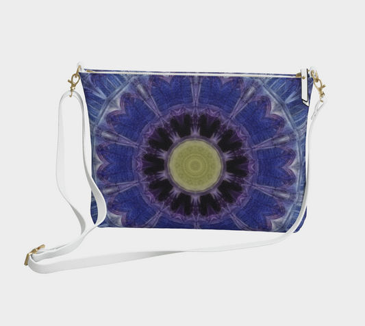 Blue Cathedral Kaleidoscope Vegan Crossbody Purse