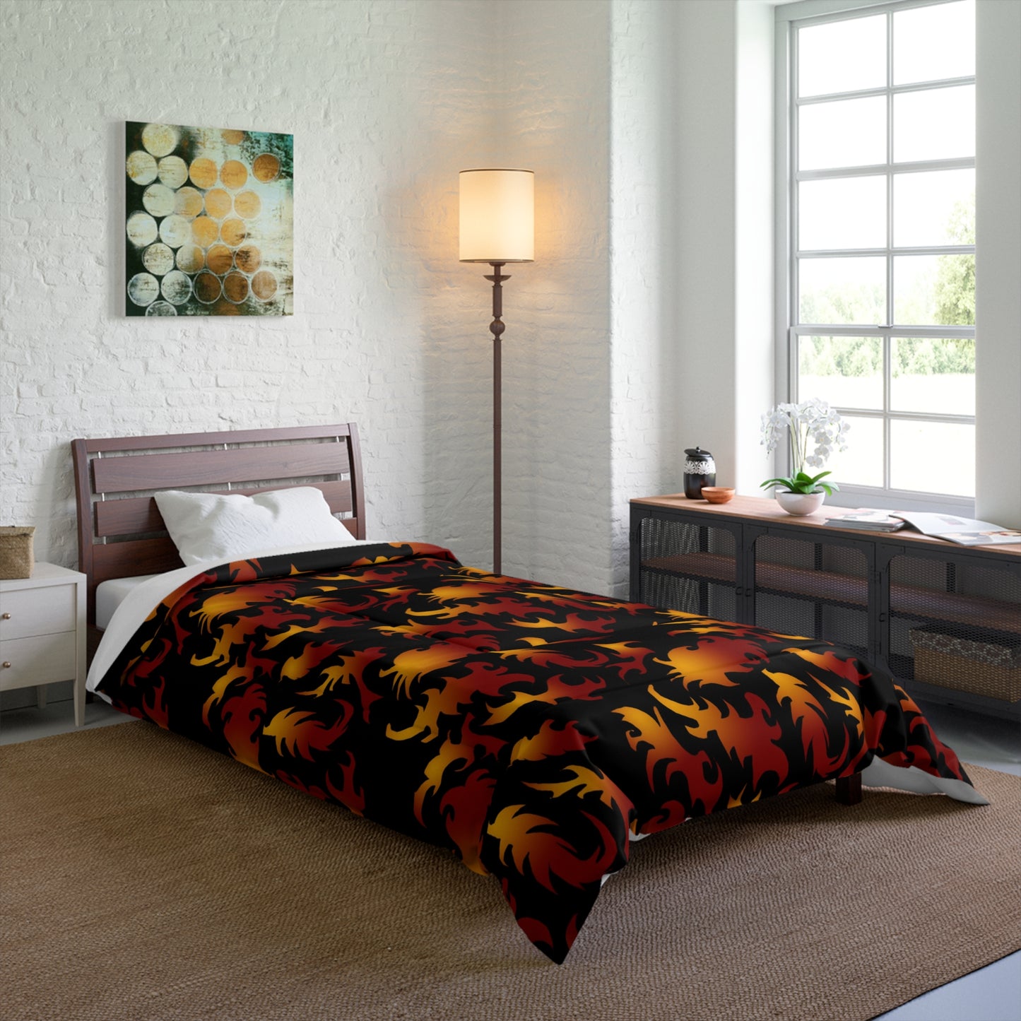 Flame Pattern Comforter —  Bedding