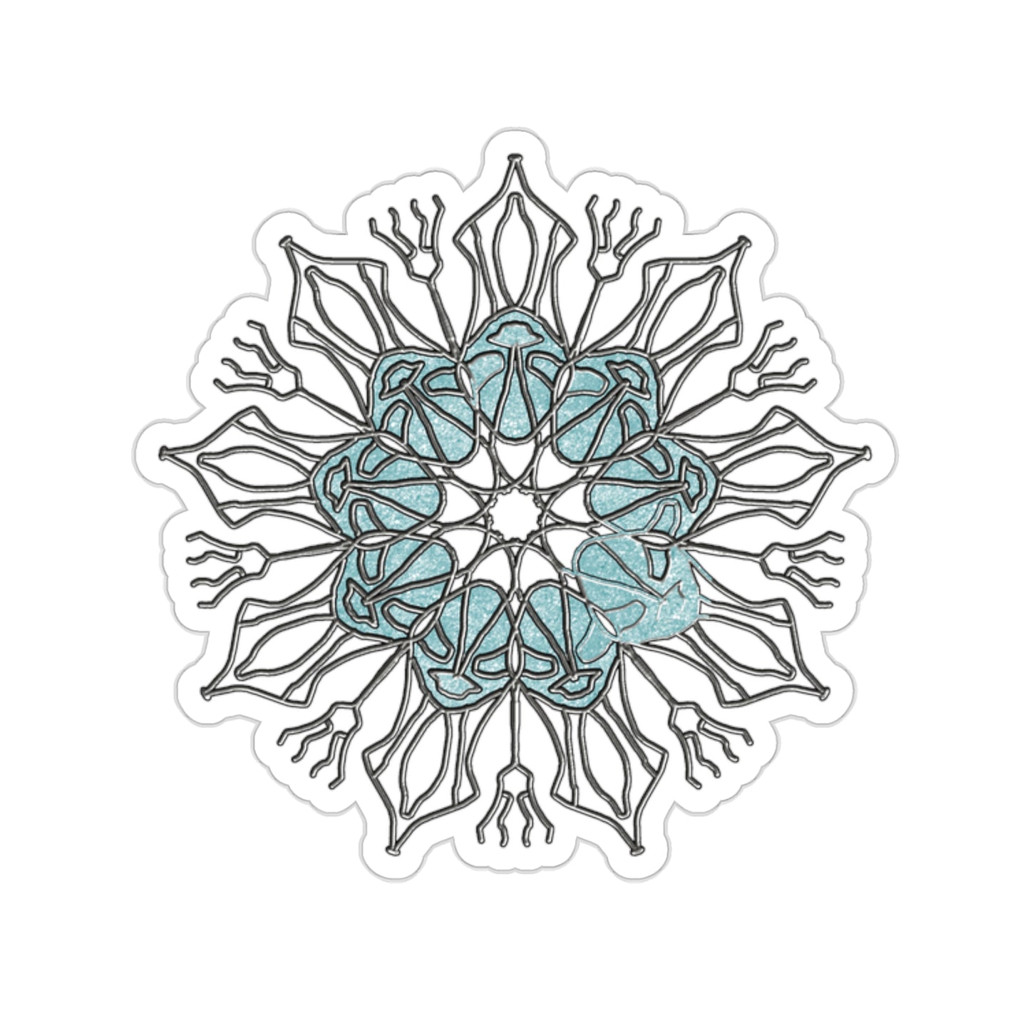 Snowflake Mandala Kiss-Cut Stickers