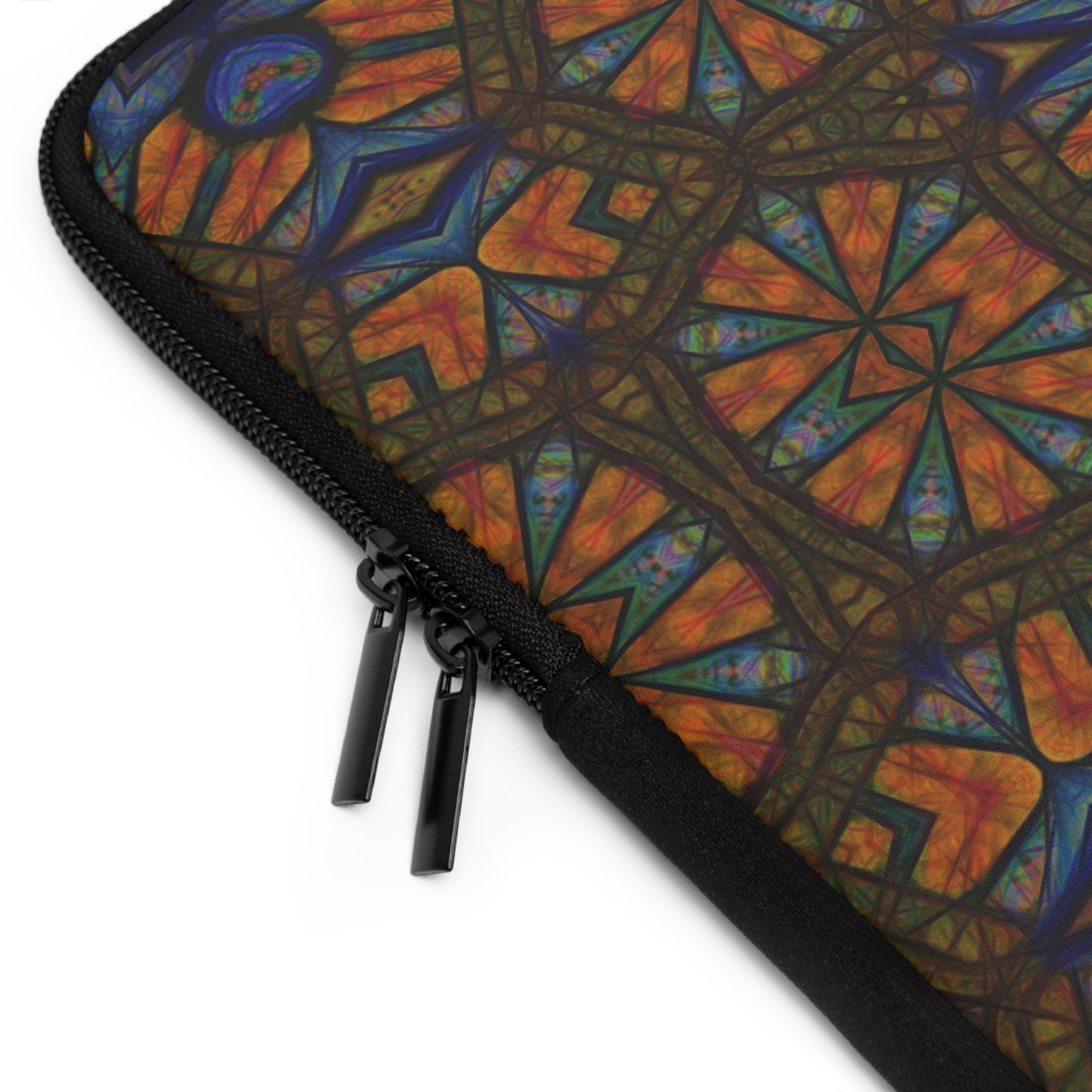 Blue Orange Sketchy Kaleidoscope Laptop Sleeve