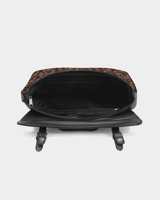 Coffee Bean Pattern Casual Flap Backpack