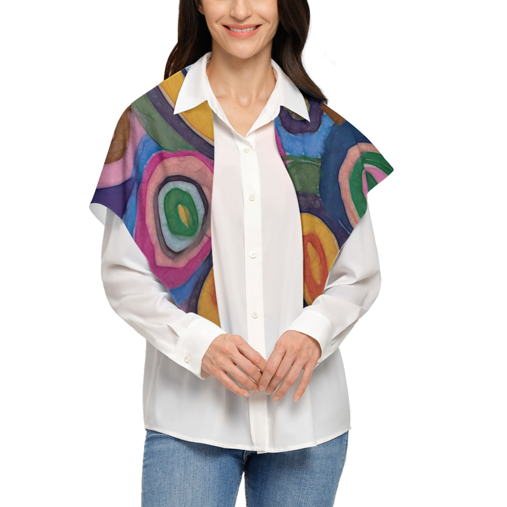 Warm Autumn Bubbles Luxury Silky-like Square Scarf-Wrinkle-Free Ultra-Soft Touch