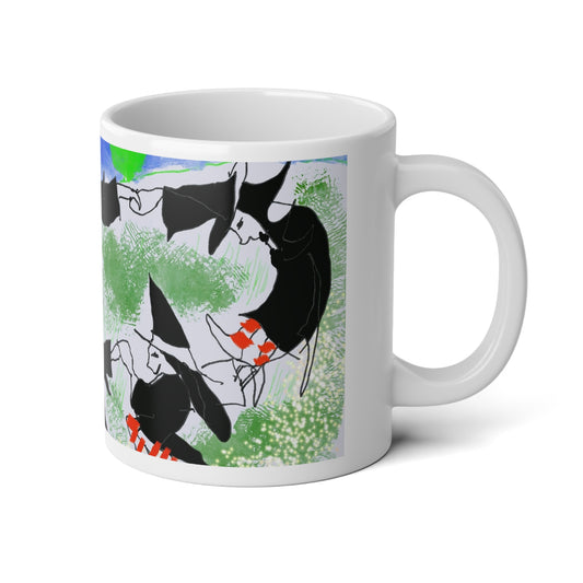 Witchy Jumbo Mug, 20oz | Unique Halloween Gift, Coffee Cup for Tea Lovers, Spooky Home Decor, Artsy Artisan Beverage Tumbler