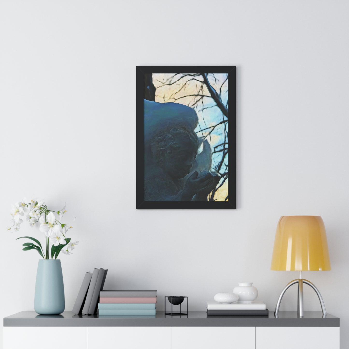 Angel On My Tree Framed Vertical Poster
