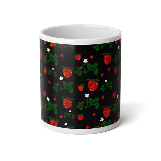 Strawberry Dream Jumbo Mug, 20oz - Perfect for Hot Cocoa, Coffee Lovers, Farmhouse Decor, Gift for Friends, Summer Vibes, Kitchen Essentials