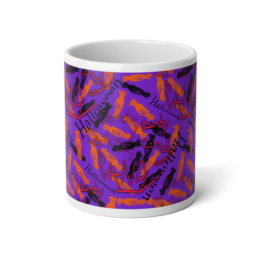 Halloween Candy Jumbo Mug, 20oz | Spooky Candy Vibes | Fall Decor, Halloween Gift, Coffee Lover's Mug, Pumpkin Spice Cup, Unique Kitchenware