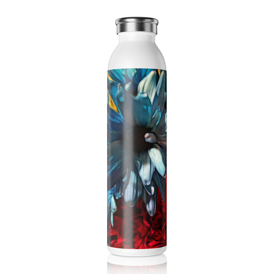 June Flowers 2 Slim Water Bottle - Trendy Eco-Friendly Drinkware, Reusable Fitness Bottle, Perfect for Travel, Gym, and Outdoor Adventures