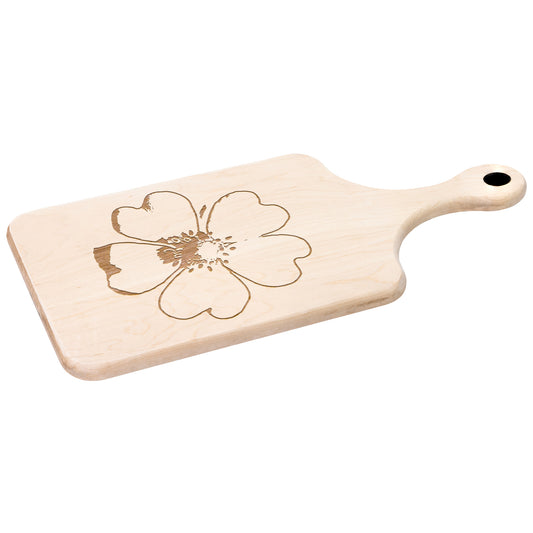 Wildflower Paddle Hardwood Cutting Board