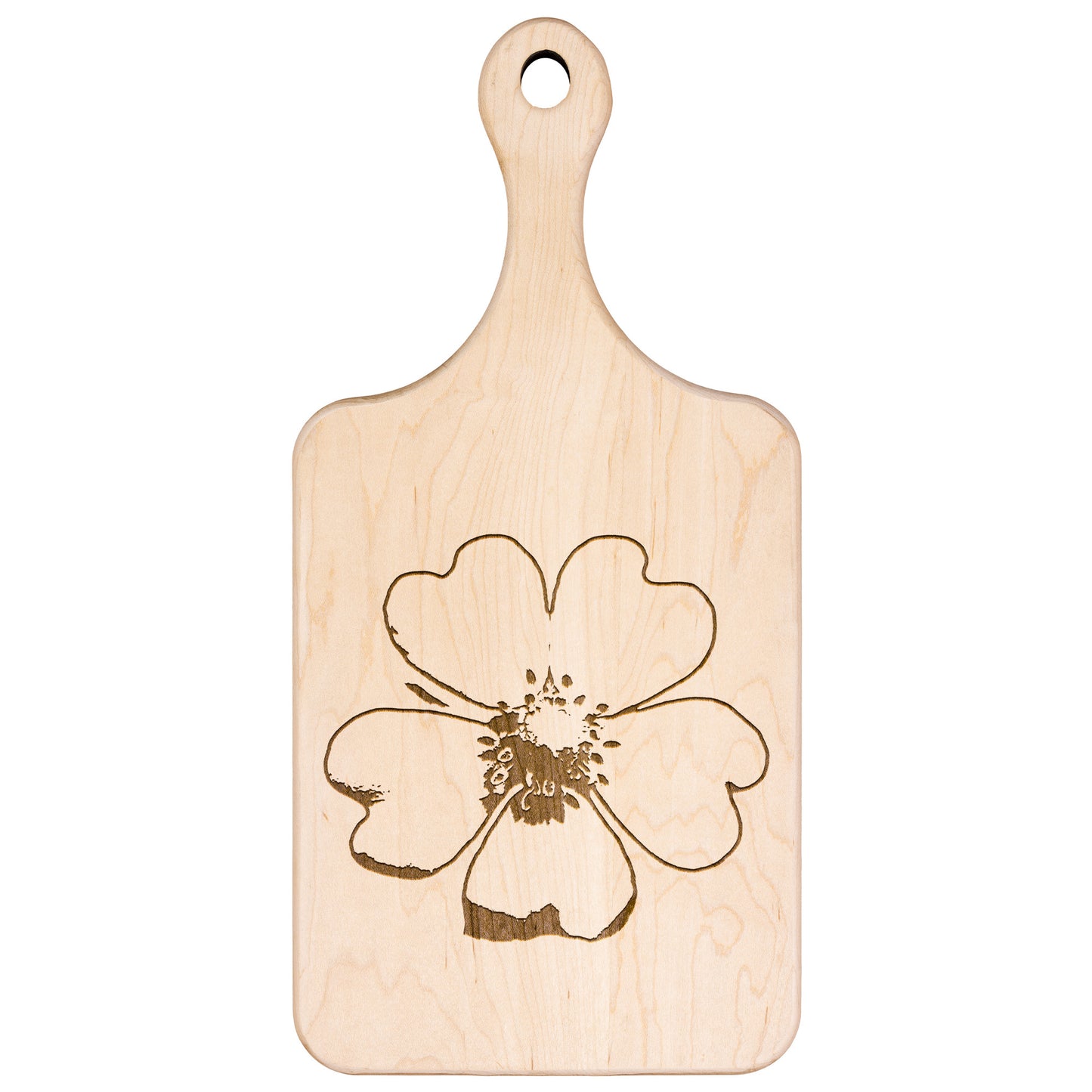 Wildflower Paddle Hardwood Cutting Board