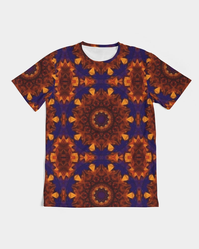 Blue Orange Red Kaleidoscope Men's All-Over Print Tee