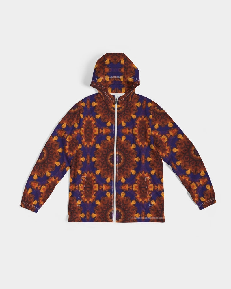Blue Orange Red Kaleidoscope Men's All-Over Print Windbreaker