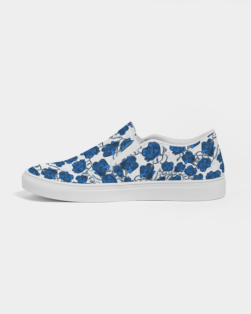 Blue Roses Women's Slip-On Canvas Shoe