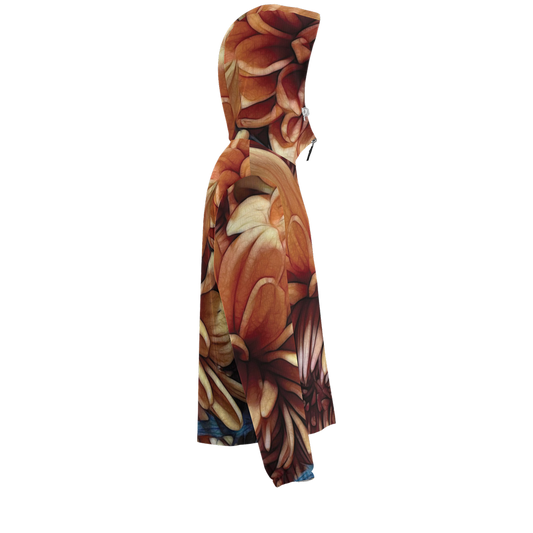 October Flowers 8 Unisex Lightweight Hooded Windbreaker- Water Resistant