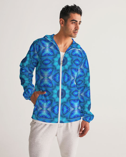 Blue Ocean Kaleidoscope Men's All-Over Print Windbreaker