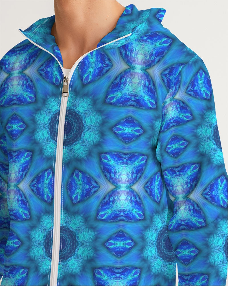 Blue Ocean Kaleidoscope Men's All-Over Print Windbreaker
