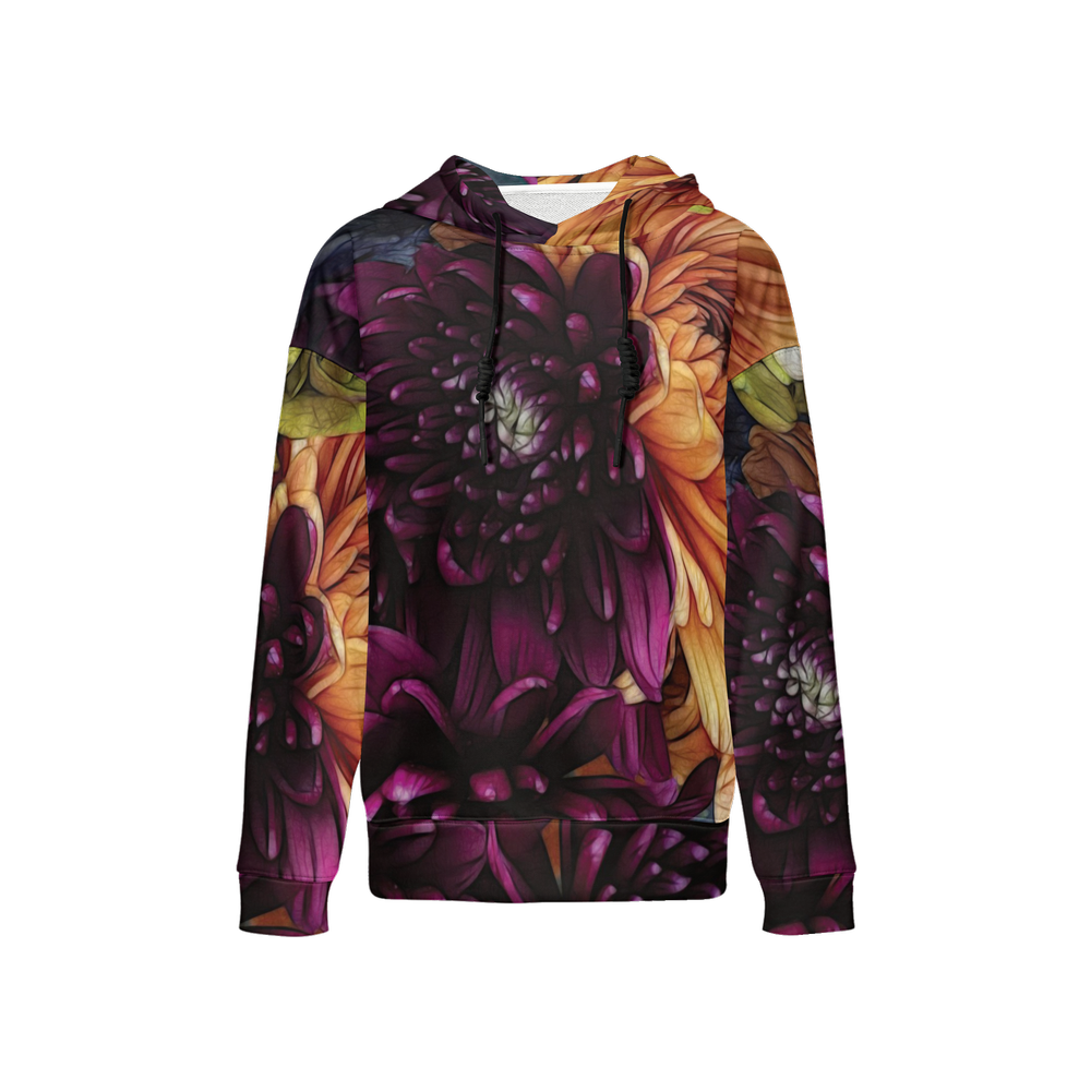 October Flowers 9 Women's Relaxed Fit Hoodie-Super Heavy 375g