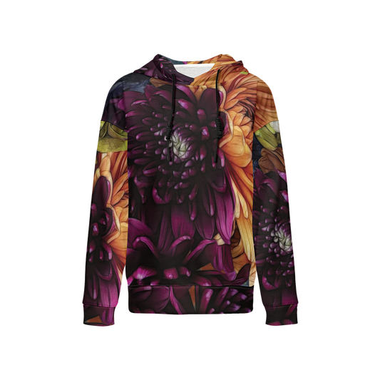 October Flowers 9 Women's Relaxed Fit Hoodie-Super Heavy 375g