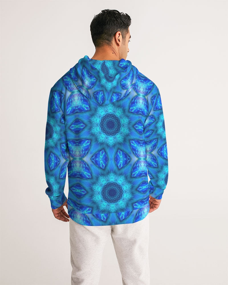 Blue Ocean Kaleidoscope Men's All-Over Print Hoodie